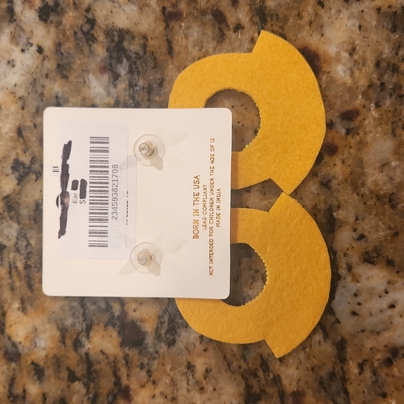 Golden Yellow Seed Bead Earrings - Picture 2 of 2